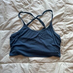 Richer Poorer Blue Crop Top with Criss-Cross Back Straps